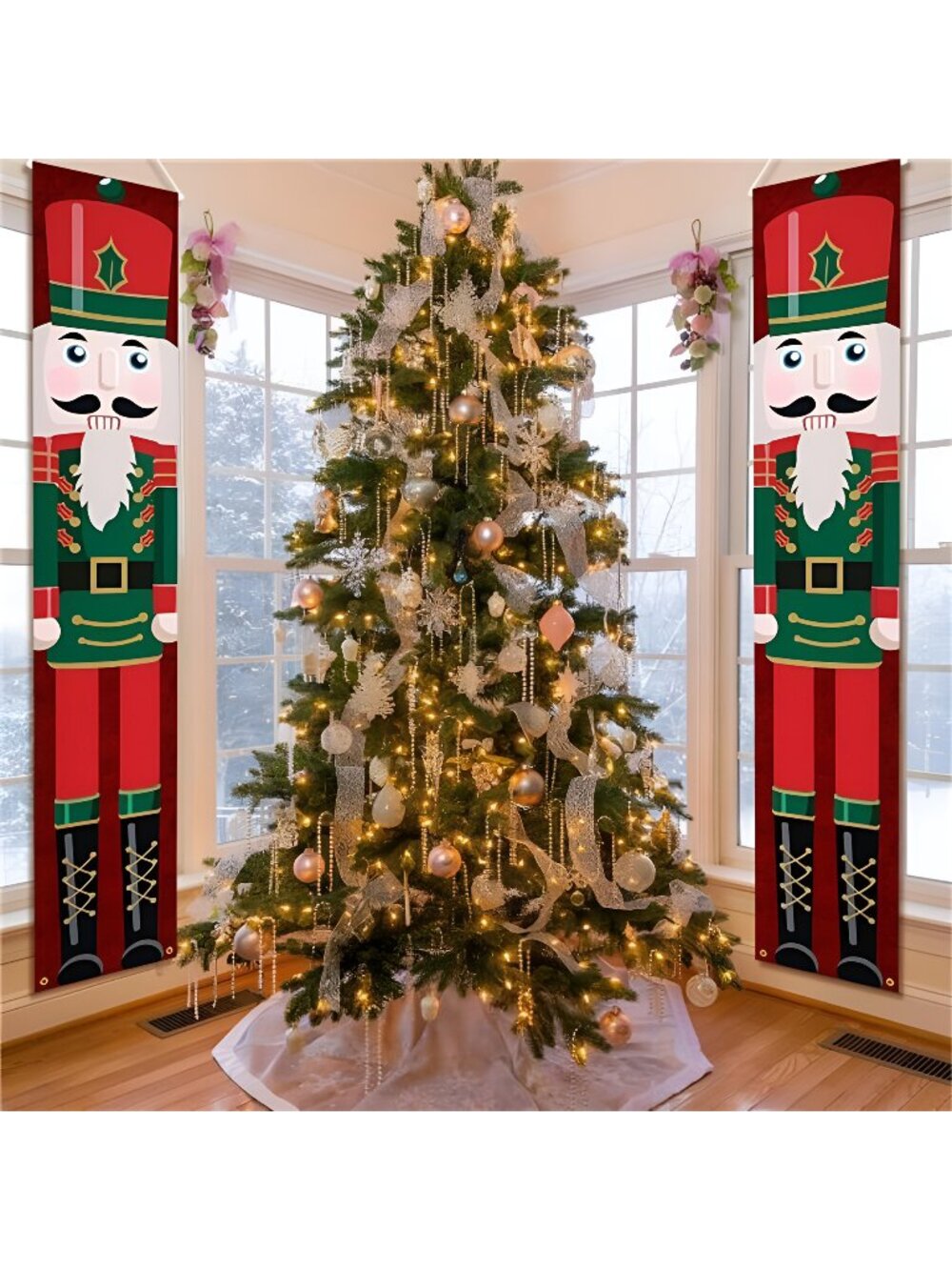 Nutcracker Christmas Decorations, Nutcracker Porch Signs 11.8 x 70.8 in